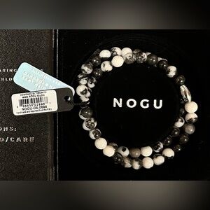 🖤🤍 NOGU Zebra Agate Silver Gemstone Wrap 🖤🤍